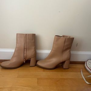 Target, tan heeled boots, good condition